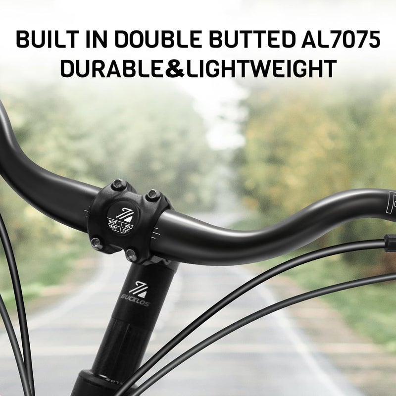 BUCKLOS 31.8mm—55mm Rise Mountain Bike Handlebars Riser Bar, Aluminum Alloy MTB Handlebar 720mm, Premium Matter Mount Bikes Bicycle Handle Bar - Image 3
